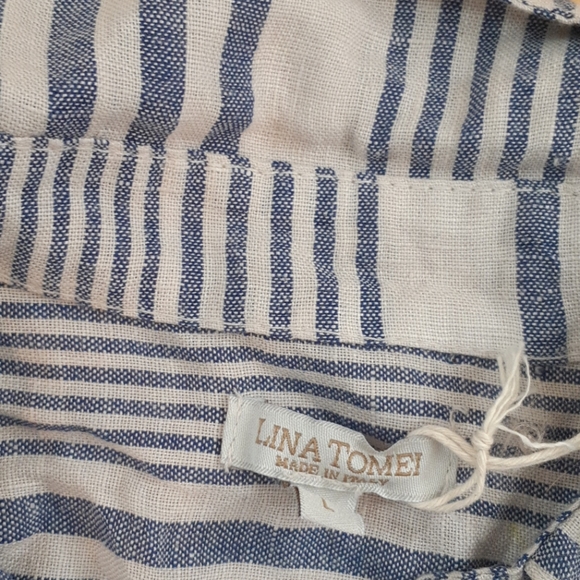 Lina Tomei linen-blend sleeveless dress Italy - Picture 3 of 4